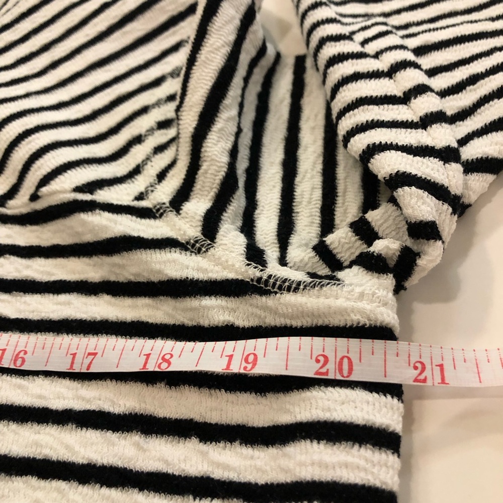 Ruby Rd. Sweatshirt Jacket Striped Full Zip Mock Neck Size M Petite Cotton blend - Picture 12 of 13